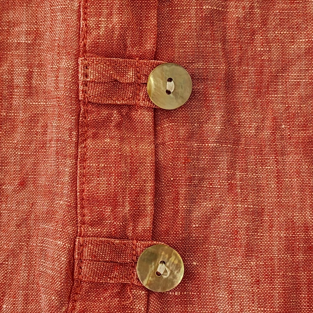 Sigrid Olsen Linen Shirt Womens Medium Pink Long Sleeve Lightweight Summer Tunic - Picture 5 of 11